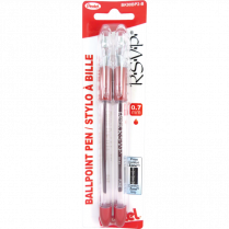 Pentel® R.S.V.P.® Pens Fine Point Red 2/pkg