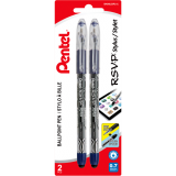 Pentel® R.S.V.P.® Stylus Ballpoint Pens Fine Point Blue 2/pkg