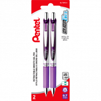 Pentel® EnerGel® Retractable Gel Pens 0.7 mm Violet 2/pkg