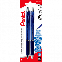Pentel® IFeel it! Retractable Ball Point Pens Medium Point Blue 2/pkg