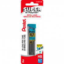 Pentel® Super Hi-Polymer® Pencil Leads HB 0.7 mm 30 leads/tube