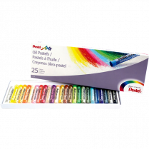 Pentel Arts® Oil Pastels Assorted Colours 25/pkg