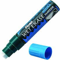 Pentel Wet Eraser Chalk Marker Jumbo Chisel Blue