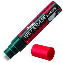 Pentel Wet Eraser Chalk Marker Jumbo Chisel Red