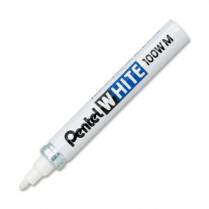 Pentel White 100W M Marker Medium