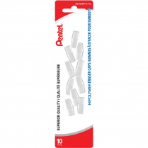 Pentel Hi-Polymer® Eraser Caps Non-Abrasive Erasers 10/pack
