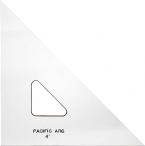 Pacific Arc Triangle 45/90 degree 4" Clear