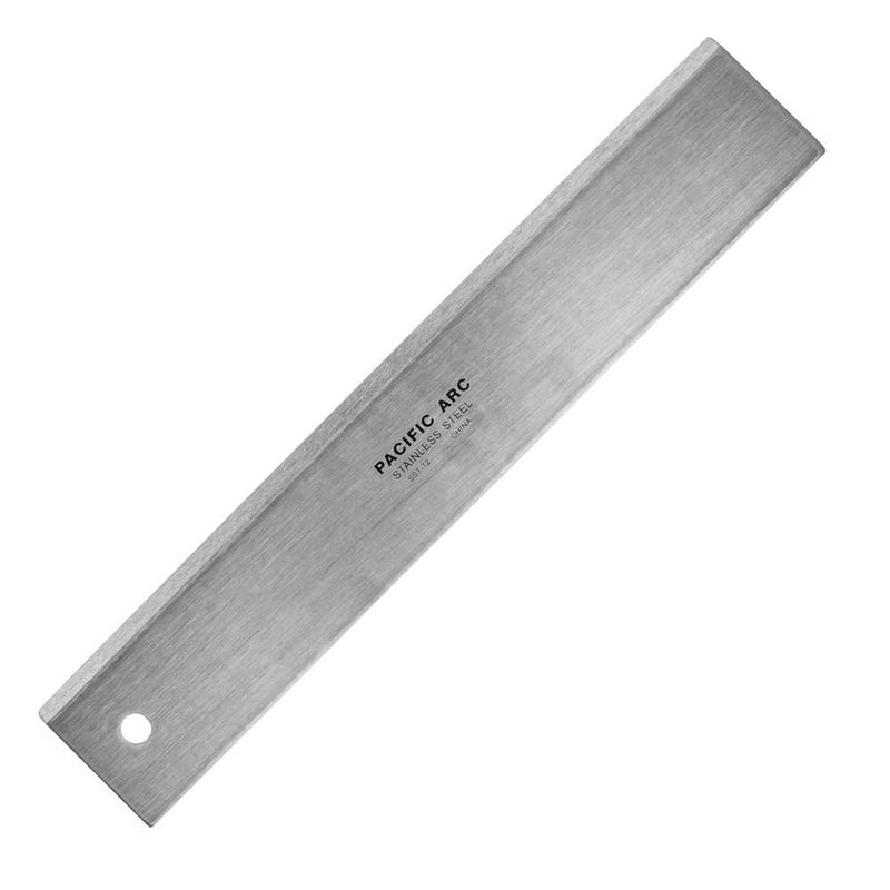Pacific Arc Stainless-Steel Cork-Back Ruler - 12