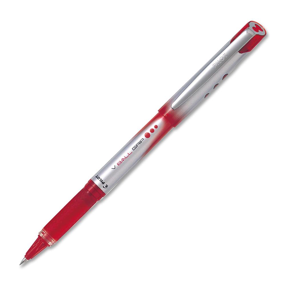 Pilot VBALL Grip Liquid Ink Rollerball Pen 0.7mm Red Monk Office