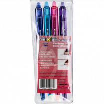 Pilot® FriXion® Ball Clicker Retractable Erasable Gel Pen 0.7 mm Assorted Colours 4/pkg
