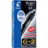 Pilot® G2® Retractable Gel Pens 0.7 mm Black 12/box