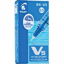 Pilot® Hi-Tecpoint V5 Roller Pens 0.5 mm Blue 12/box
