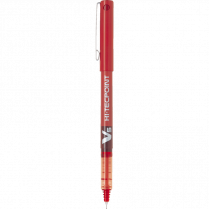 Pilot® Hi-Tecpoint V5 Roller Pen 0.5mm Red 12/box