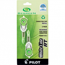 Pilot® BeGreen® White Line RT Correction Tape Refills 2/pkg