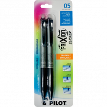 Pilot® FriXion® Ball Clicker Retractable Erasable Gel Pen 0.5 mm Black 2/pkg
