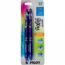 Pilot® FriXion® Ball Clicker Retractable Erasable Gel Pen 0.7 mm Purple 2/pkg