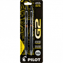 Pilot® G2® Retractable Gel Pens 0.7 mm Black 2/pkg