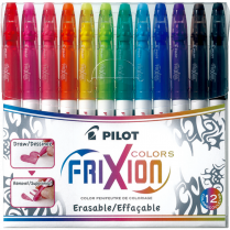 Pilot® FriXion® Colors Erasable Markers Fine Tip Assorted Colours 12/pkg