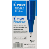 Pilot® Fineliner Markers 0.4 mm Blue 12/box