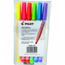 Pilot® Spotliter® Highlighters Chisel Tip Assorted Colours 6/pkg