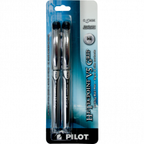Pilot® Hi-Tecpoint Grip Liquid Ink Roller Pens 0.5mm Black 2/pkg