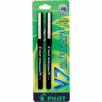Pilot® Hi-Tecpoint V7 Roller Pen 0.7mm Black 2/pkg