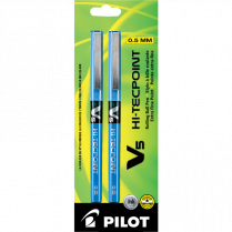 Pilot® Hi-Tecpoint V5 Roller Pen 0.5mm Blue 2/pkg