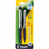 Pilot® Hi-Tecpoint Retractable Roller Pens 0.5mm Black 2/pkg