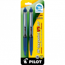 Pilot® Hi-Tecpoint Retractable Roller Pens 0.5mm Blue 2/pkg