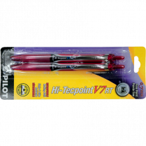 Pilot® Hi-Tecpoint Retractable Roller Pens 0.7mm Red 2/pkg