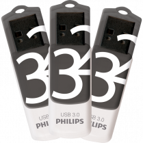 Philips Vivid USB 3.0 Flash Drive 32 GB White/Grey 3/pkg