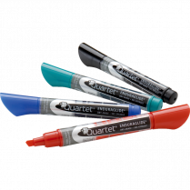 Quartet® EnduraGlide® Dry Erase Markers Chisel Tip Assorted Colours 4/pkg