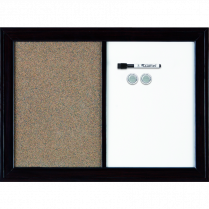 Quartet® Espresso™ Home Décor Magnetic/Cork Combo Board 17" x 23" Dark Brown