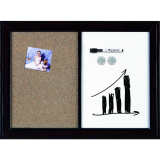 Quartet® Espresso™ Home Décor Magnetic/Cork Combo Board 24" x 36" Dark Brown