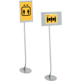Quartet® Designer Sign Stand 59" H Silver