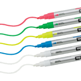 Quartet® Glass Board Neon Markers Fine Tip Assorted Colours 6/pkg *For Dark Glass Surfaces*