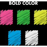 Quartet® Glass Board Neon Markers Bullet Tip Assorted Colours 6/pkg *For Dark Glass Surfaces*