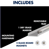 Quartet® InvisaMount™ Magnetic Glass Dry Erase Board 48" x 85"