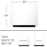 Quartet® Table Divider/Sneeze Guard 30"W x 24"H