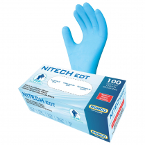 NITECH EXAM GLOVES MEDIUM BLUE RONCO 100/BOX