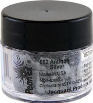 Jacquard Pearl Ex Powdered Pigment 3/4oz Antique Silver