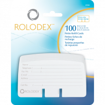 Rolodex® Petite Refill Cards Ruled 4" x 2-1/4" 100/pkg