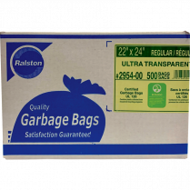 Ralston 2900 Series EcoLogo™ Industrial Garbage Bags Regular 22' x 24 Transparent 500/ctn