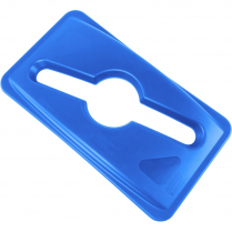 Rubbermaid® Slim Jim® Recycling Container Top with Hole Blue