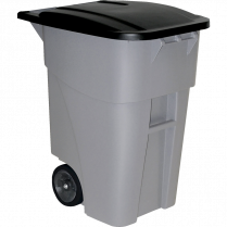 ROLLOUT WASTE CONTAINER W LID RUBBERMAID BRUTE 189.3L GREY
