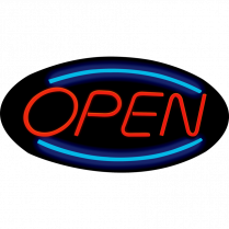 RS OVAL LED OPEN SIGN ENGLISH ROYAL SOVEREIGN