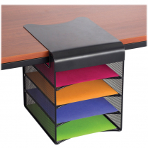 Safco® Onyx™ Hanging Desk Accessory Solid Top Horizontal 10-1/4"W x 12-3/8"D x 12"H Black