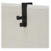 Safco Over-the-Panel Double Hook Black