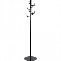 SAFCO HOOK HEAD COAT RACK 68"H BLACK (assembly required)