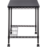 Safco® Wire Desk with Casters Black